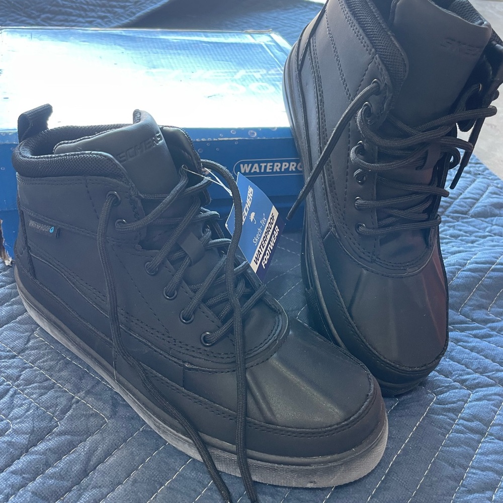 Skechers Kids Black Waterproof Boots